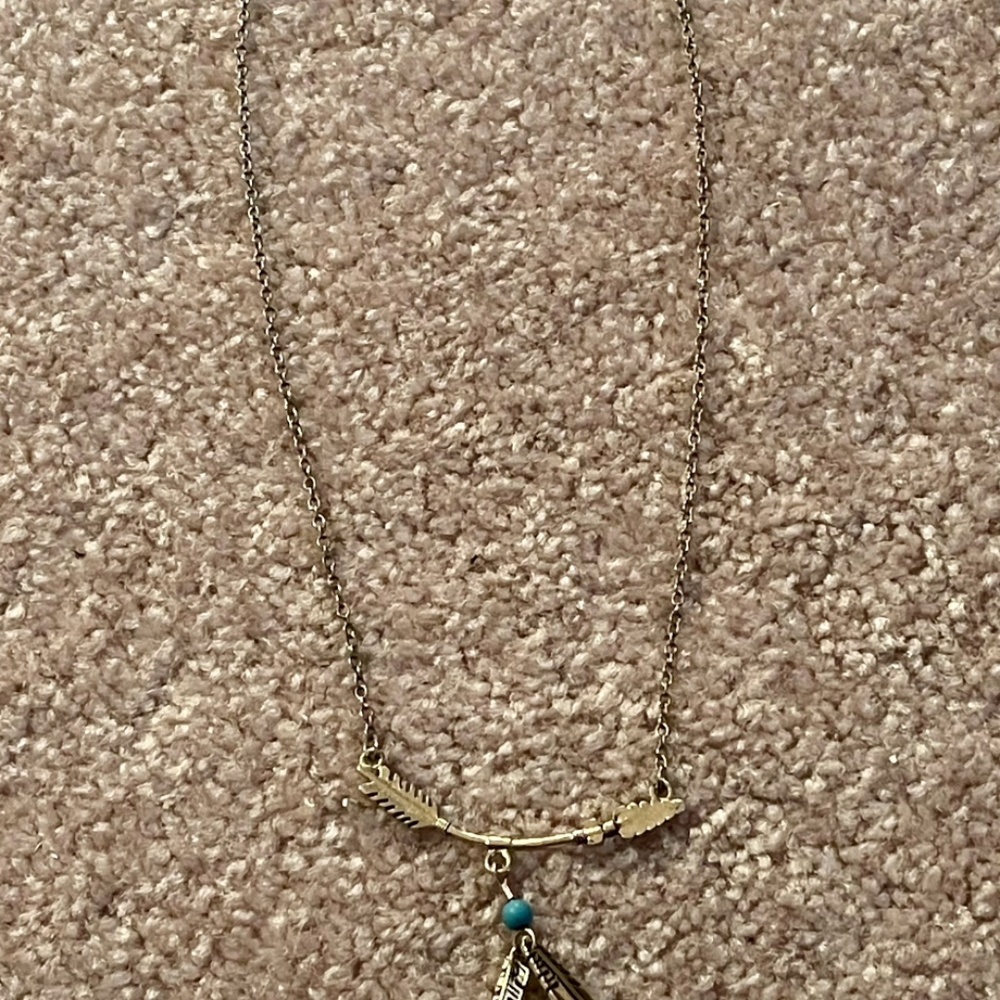 Arrow and Feather Necklace